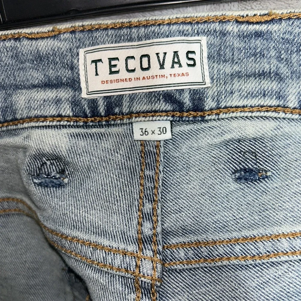 New Tecovas Jeans Men's 36x30 Light Blue Premium Standard Slim Cut Slim jean